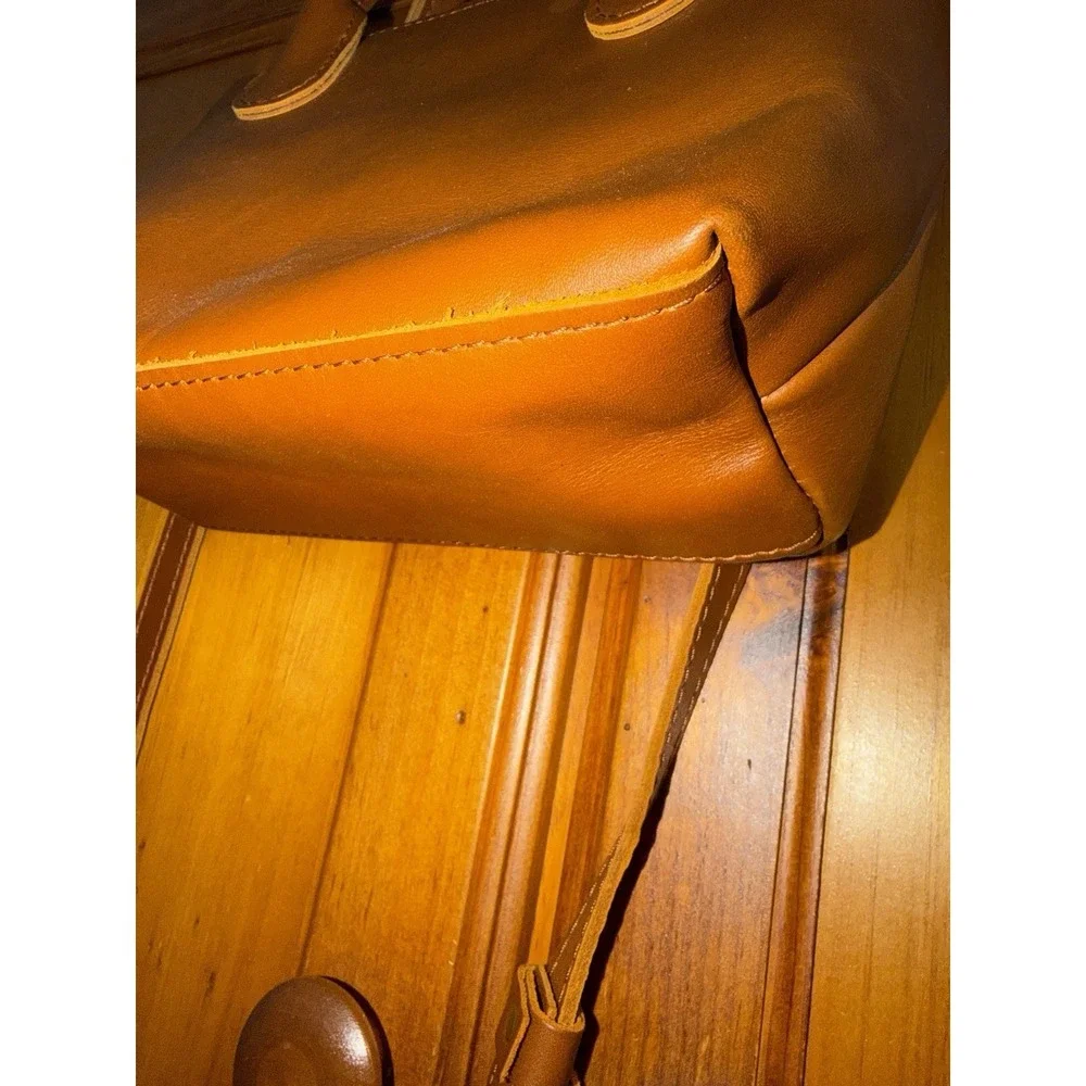 Portland Leather Goods Raindrop Crossbody Bag Purse Honey Small Brown Top Handle - Picture 7 of 16